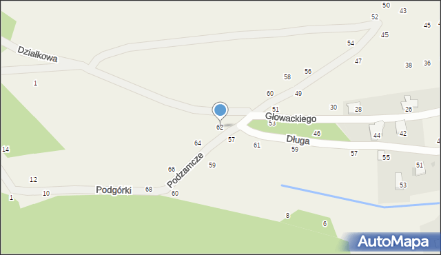 Tenczynek, Podzamcze, 62, mapa Tenczynek