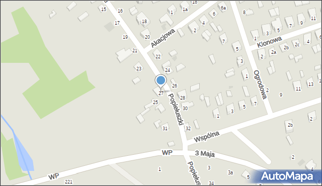Terespol, Popiełuszki Jerzego, bł. ks., 27, mapa Terespol