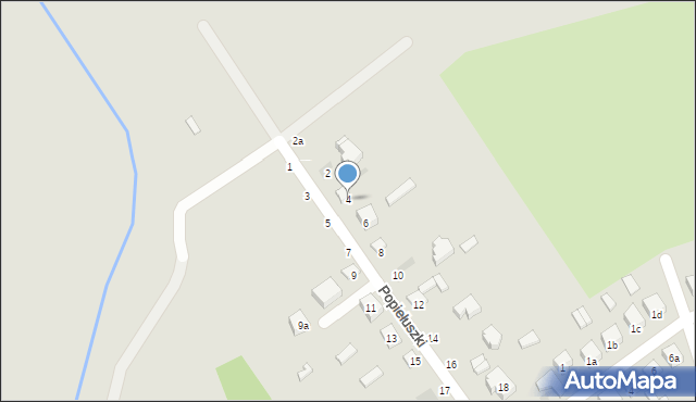 Terespol, Popiełuszki Jerzego, bł. ks., 4, mapa Terespol