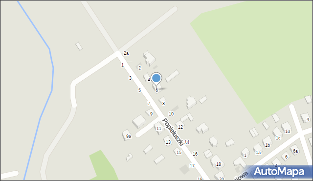 Terespol, Popiełuszki Jerzego, bł. ks., 6, mapa Terespol