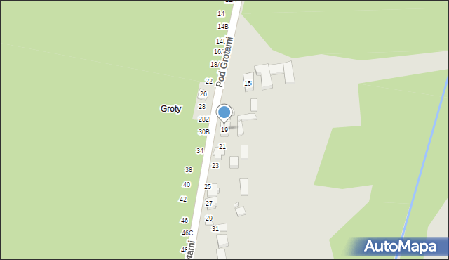 Tomaszów Mazowiecki, Pod Grotami, 19, mapa Tomaszów Mazowiecki