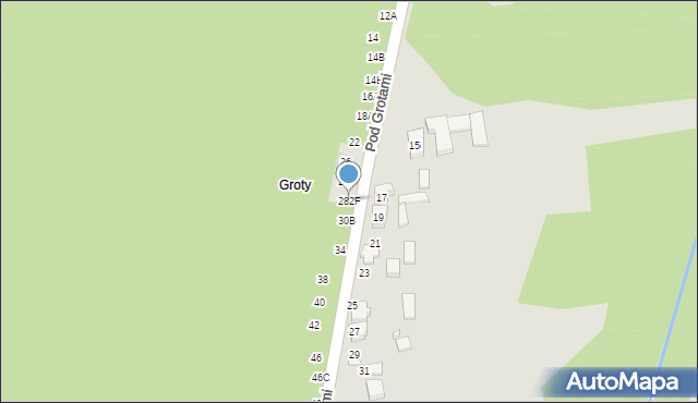 Tomaszów Mazowiecki, Pod Grotami, 282F, mapa Tomaszów Mazowiecki