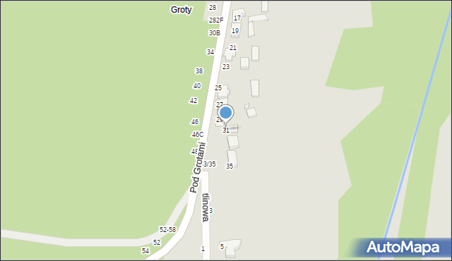 Tomaszów Mazowiecki, Pod Grotami, 31, mapa Tomaszów Mazowiecki