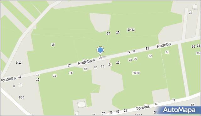 Tomaszów Mazowiecki, Podoba, 23, mapa Tomaszów Mazowiecki