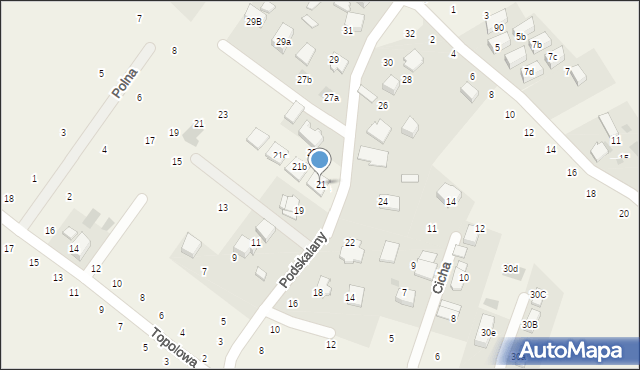 Tomaszowice, Podskalany, 21, mapa Tomaszowice