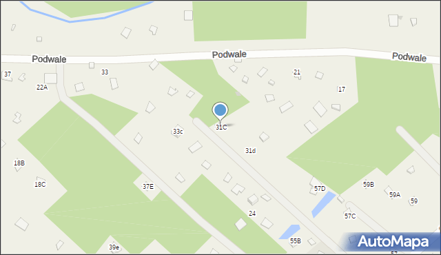 Topolina, Podwale, 31C, mapa Topolina