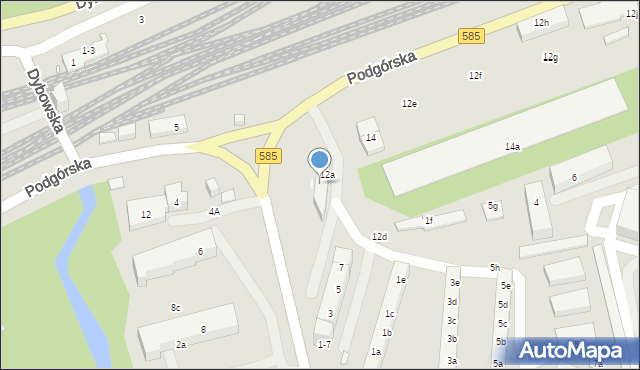 Toruń, Podgórska, 12b, mapa Torunia