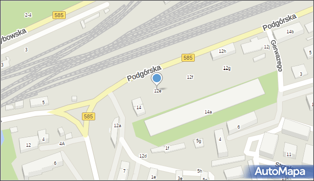 Toruń, Podgórska, 12e, mapa Torunia