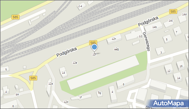 Toruń, Podgórska, 12f, mapa Torunia