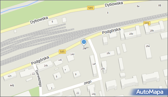 Toruń, Podgórska, 14e, mapa Torunia