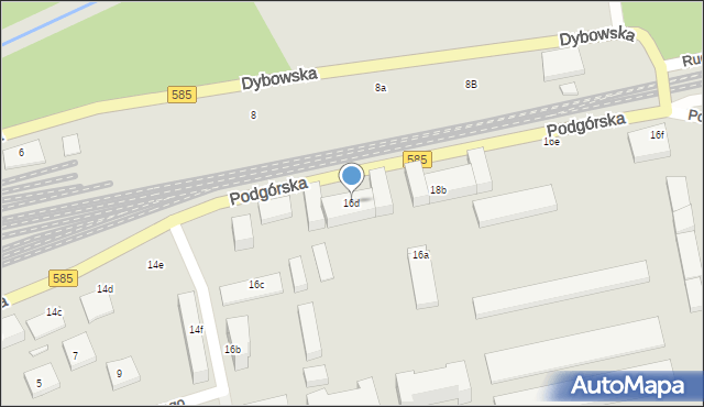 Toruń, Podgórska, 16d, mapa Torunia