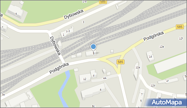 Toruń, Podgórska, 5, mapa Torunia