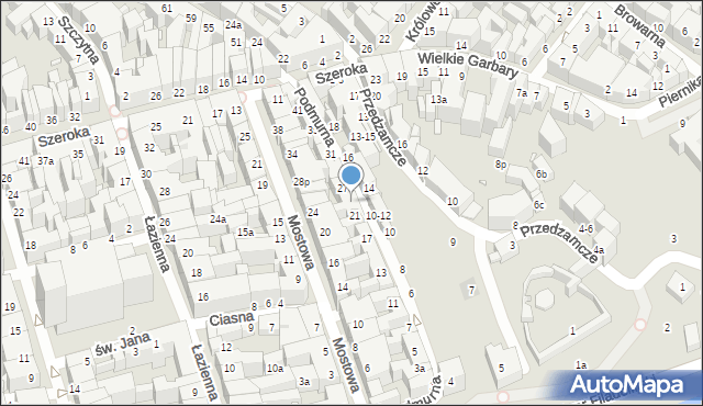 Toruń, Podmurna, 23, mapa Torunia