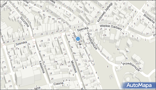 Toruń, Podmurna, 33, mapa Torunia