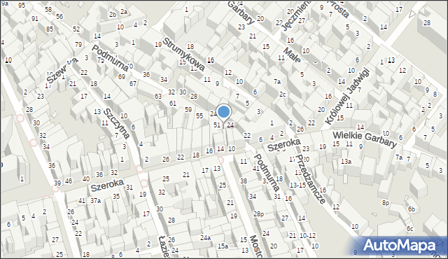 Toruń, Podmurna, 49, mapa Torunia