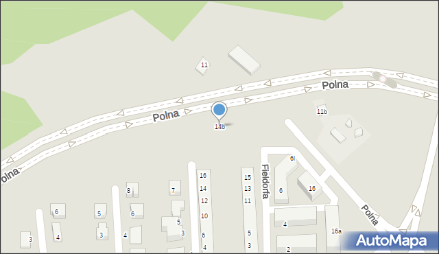 Toruń, Polna, 14b, mapa Torunia