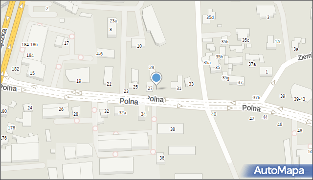 Toruń, Polna, 29a, mapa Torunia