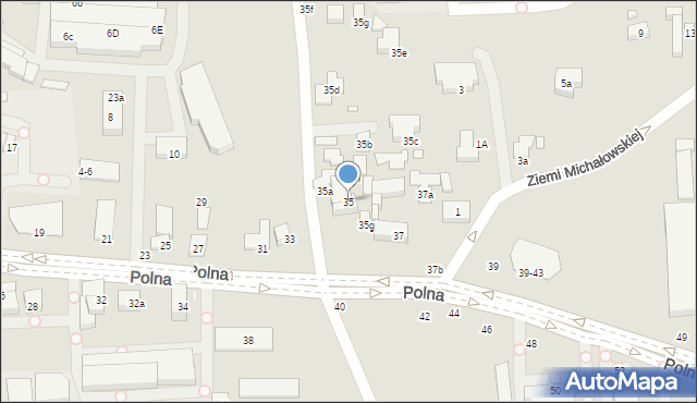 Toruń, Polna, 35, mapa Torunia