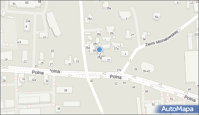 Toruń, Polna, 35g, mapa Torunia