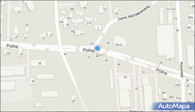 Toruń, Polna, 44, mapa Torunia