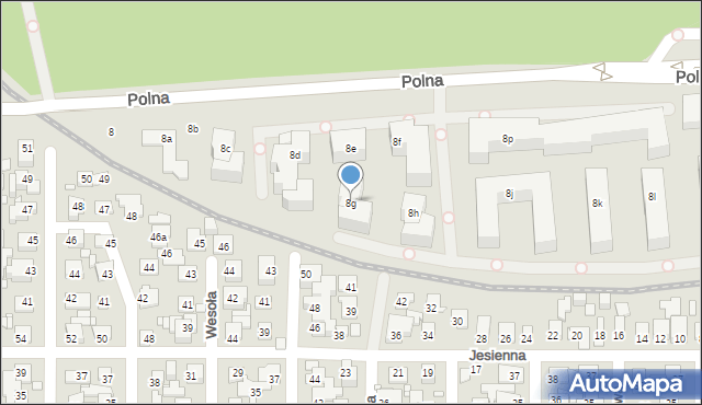 Toruń, Polna, 8g, mapa Torunia