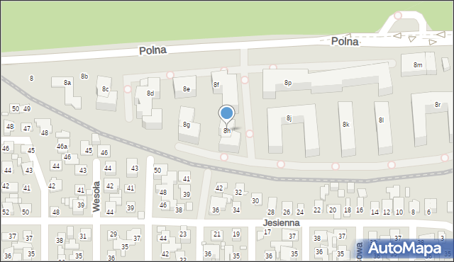 Toruń, Polna, 8h, mapa Torunia