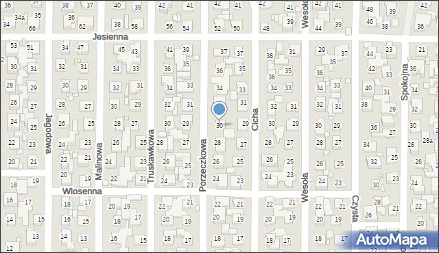 Toruń, Porzeczkowa, 30, mapa Torunia