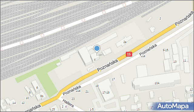 Toruń, Poznańska, 2, mapa Torunia