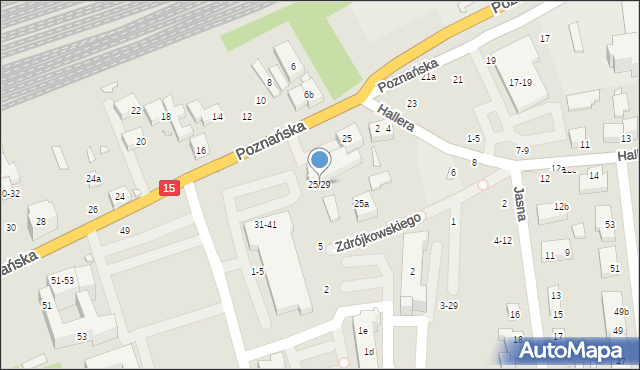 Toruń, Poznańska, 25/29, mapa Torunia