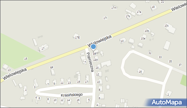 Toszek, Poprzeczna, 18, mapa Toszek