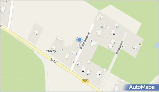 Trąbki, Poziomkowa, 3, mapa Trąbki