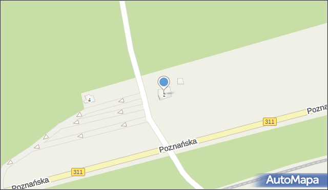 Trzebaw, Poznańska, 2, mapa Trzebaw