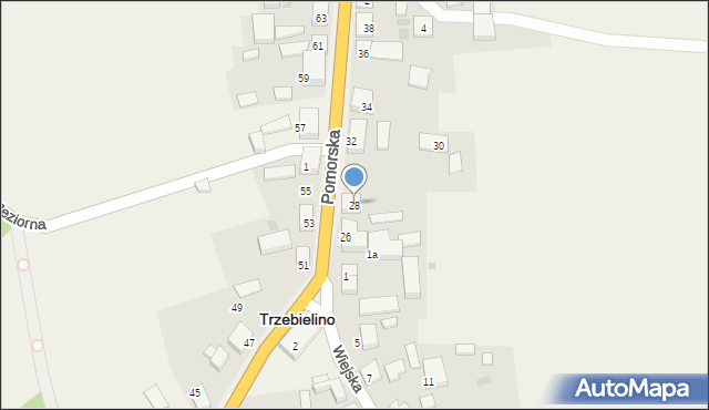 Trzebielino, Pomorska, 28, mapa Trzebielino