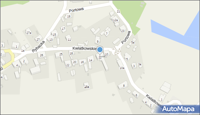 Trzebież, Portowa, 12, mapa Trzebież