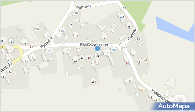 Trzebież, Portowa, 14, mapa Trzebież