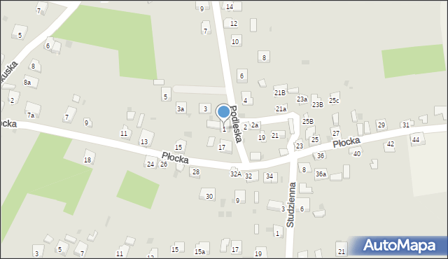 Trzebinia, Podleska, 1, mapa Trzebinia