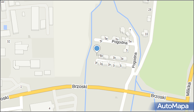 Trzebnica, Pogodna, 3e, mapa Trzebnica