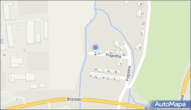 Trzebnica, Pogodna, 5f, mapa Trzebnica