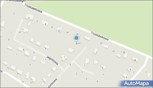 Trzebnica, Poziomkowa, 9, mapa Trzebnica