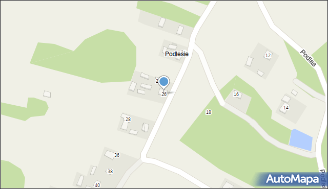 Trzeboś, Podlas, 26, mapa Trzeboś