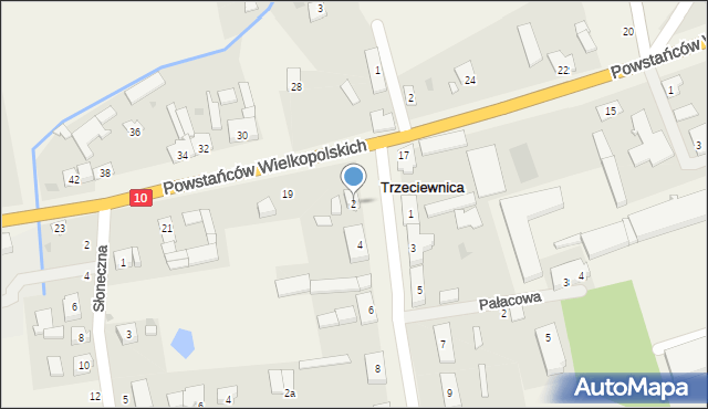 Trzeciewnica, Podgórna, 2, mapa Trzeciewnica