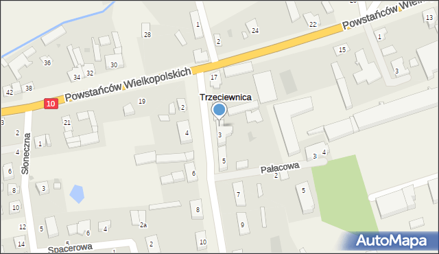 Trzeciewnica, Podgórna, 3a, mapa Trzeciewnica