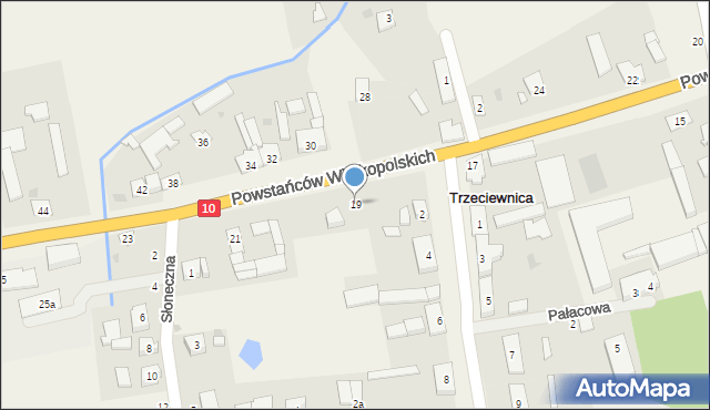 Trzeciewnica, Powstańców Wielkopolskich, 19, mapa Trzeciewnica