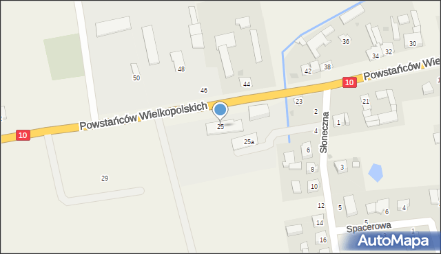 Trzeciewnica, Powstańców Wielkopolskich, 25, mapa Trzeciewnica