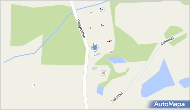Trzepowo, Podgrodzie, 13, mapa Trzepowo