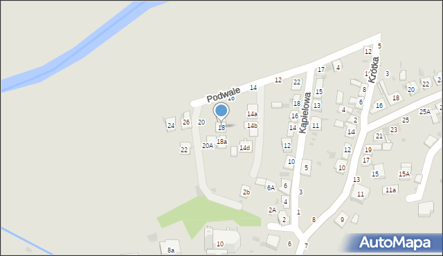 Tuchów, Podwale, 18, mapa Tuchów