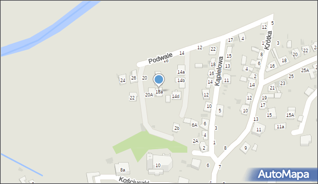 Tuchów, Podwale, 18a, mapa Tuchów