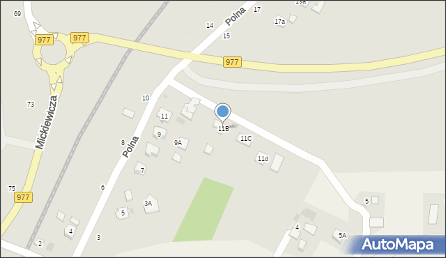 Tuchów, Polna, 11B, mapa Tuchów