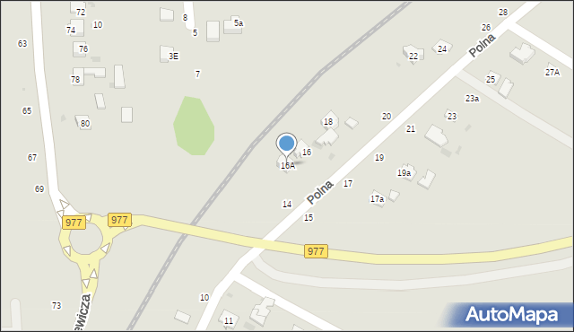 Tuchów, Polna, 16A, mapa Tuchów