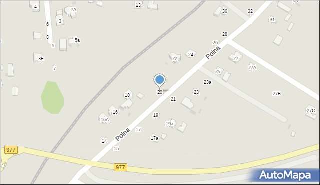 Tuchów, Polna, 20, mapa Tuchów